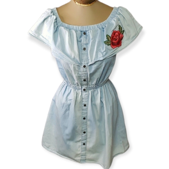 Speed Control Cotton Denim Style Dress Size Small - Picture 3 of 8